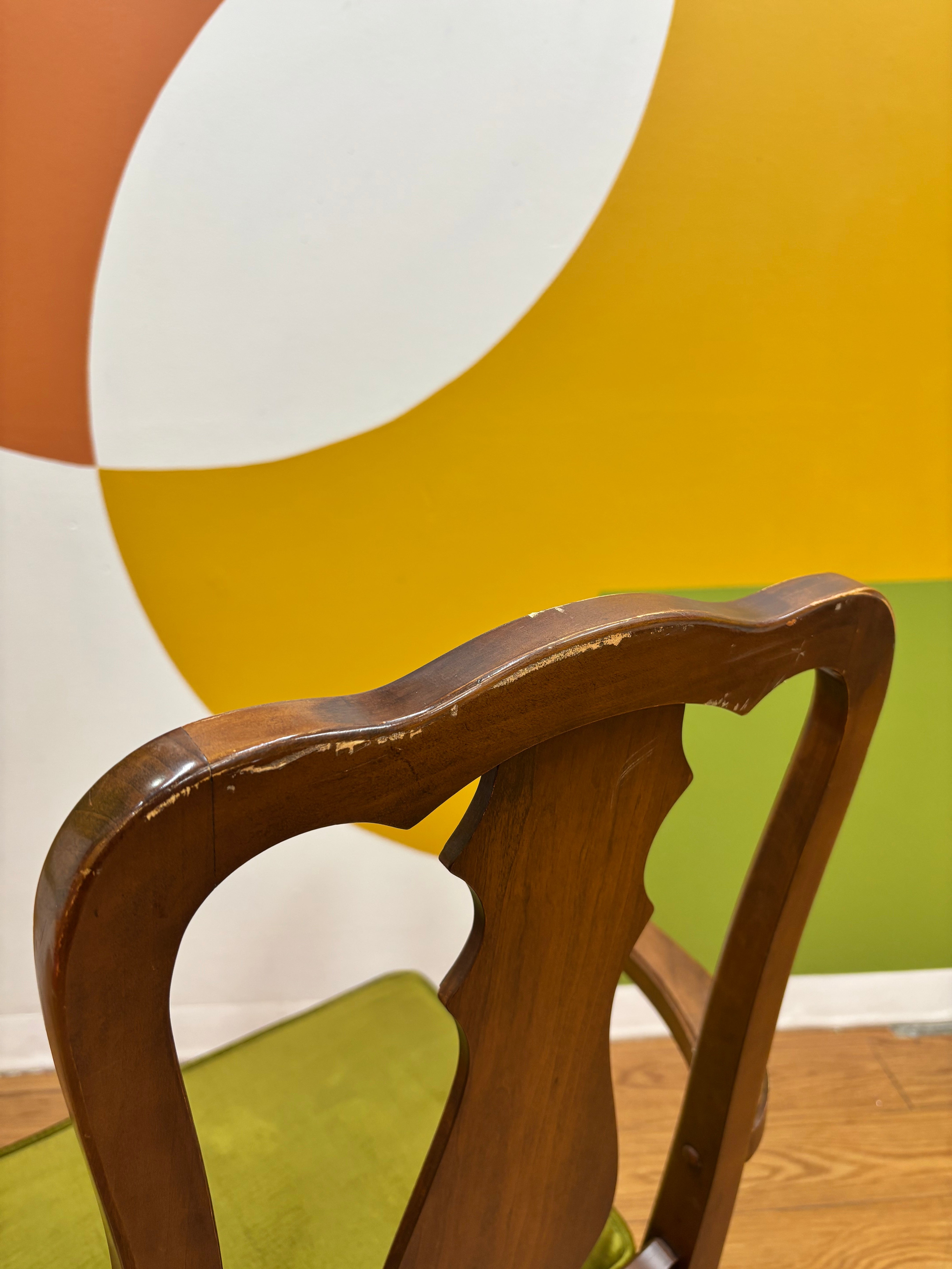 Green Velvet Dining Armchair (2)