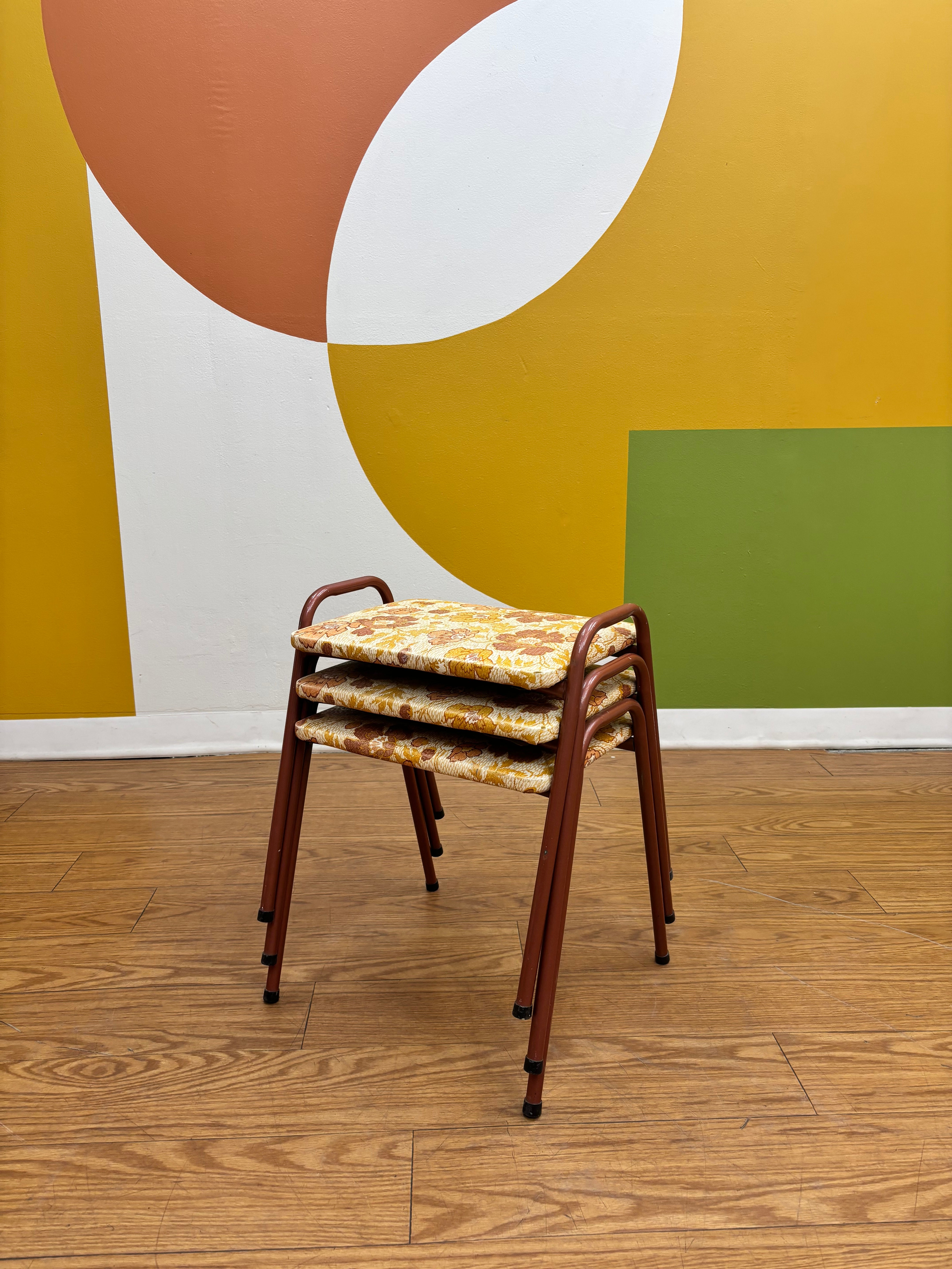 Floral Stacking Stools