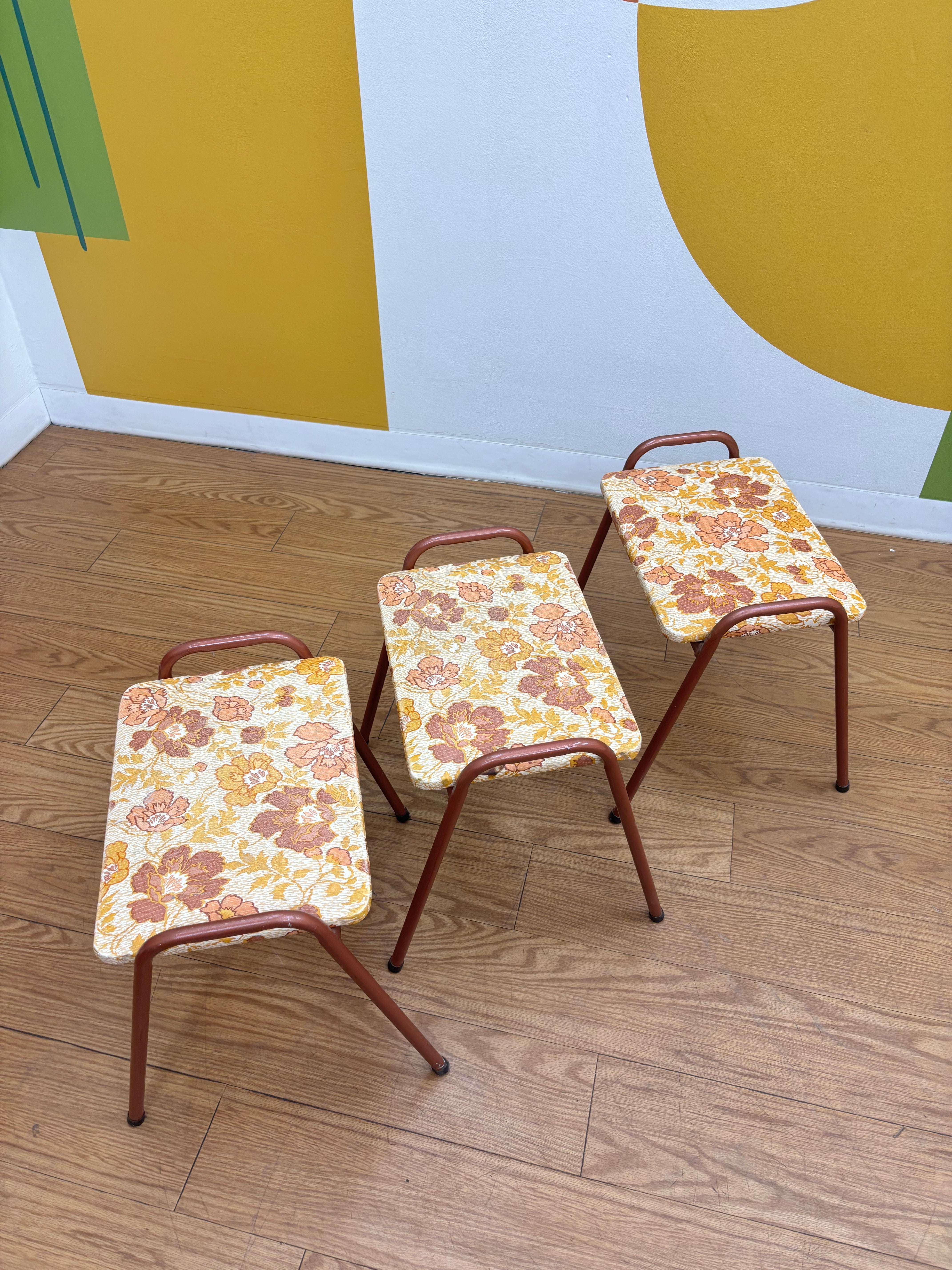 Floral Stacking Stools