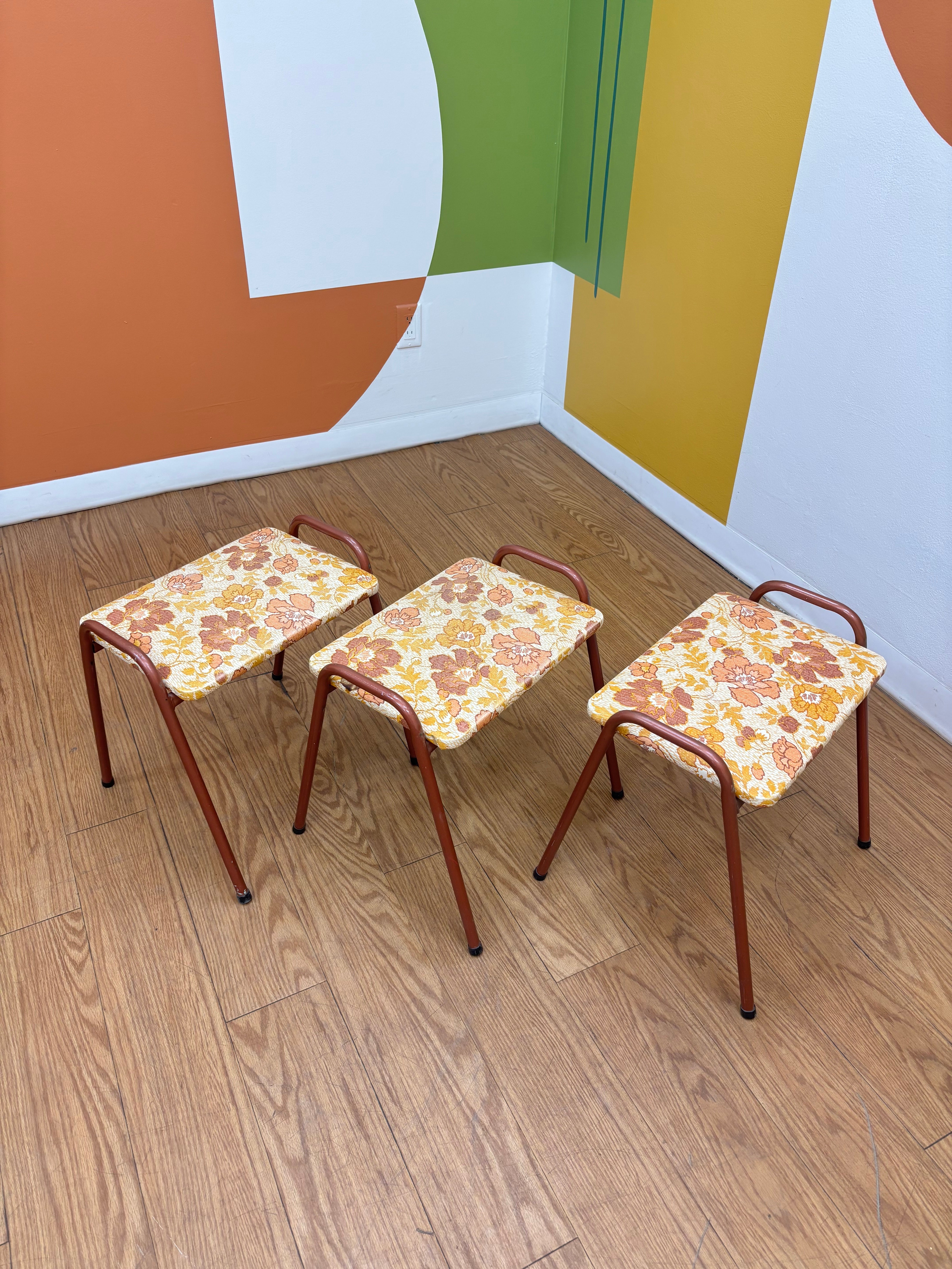 Floral Stacking Stools