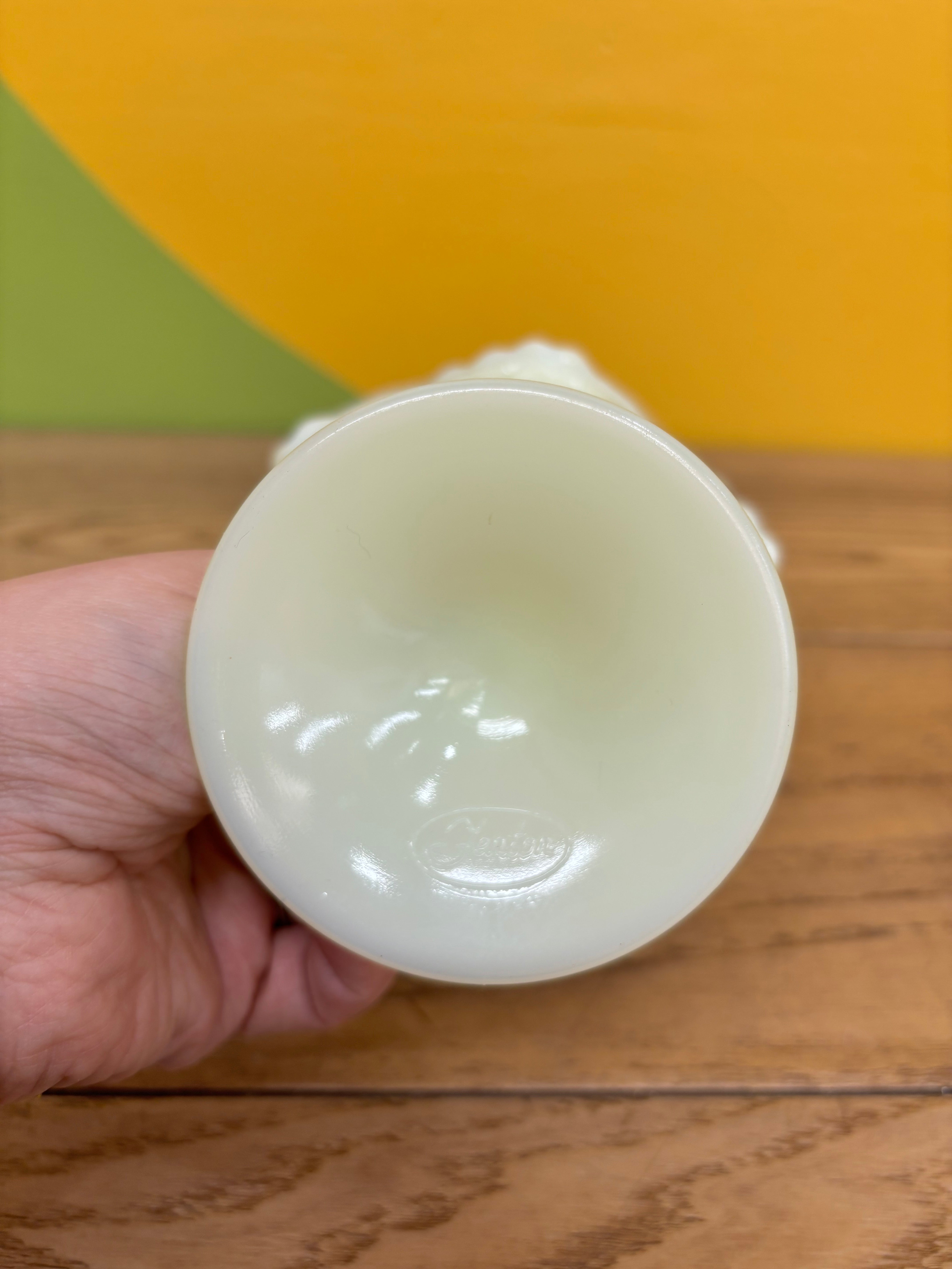 Fenton Milk Glass Pedestal Bowl