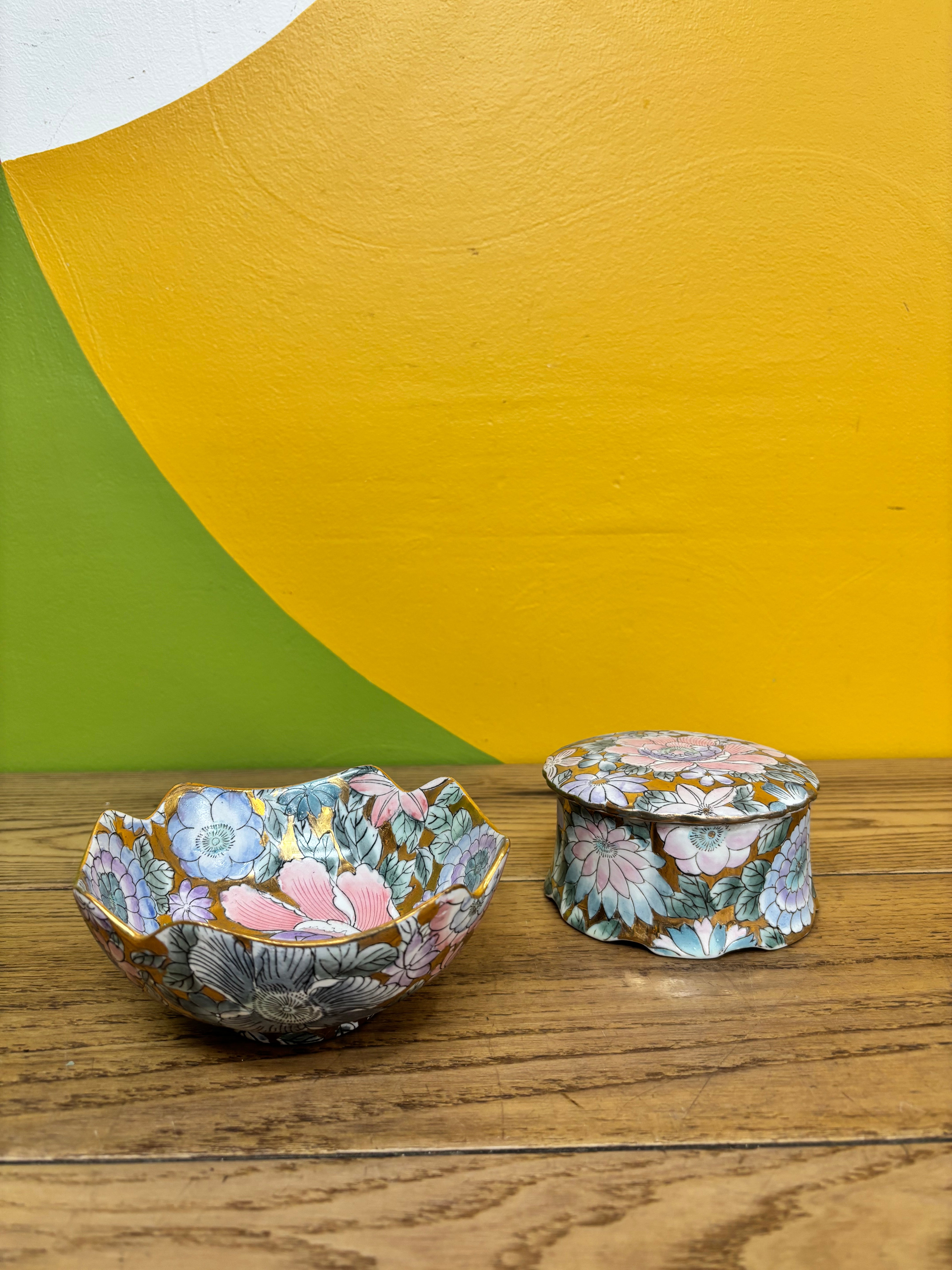 TOYO Decorative Floral Bowls