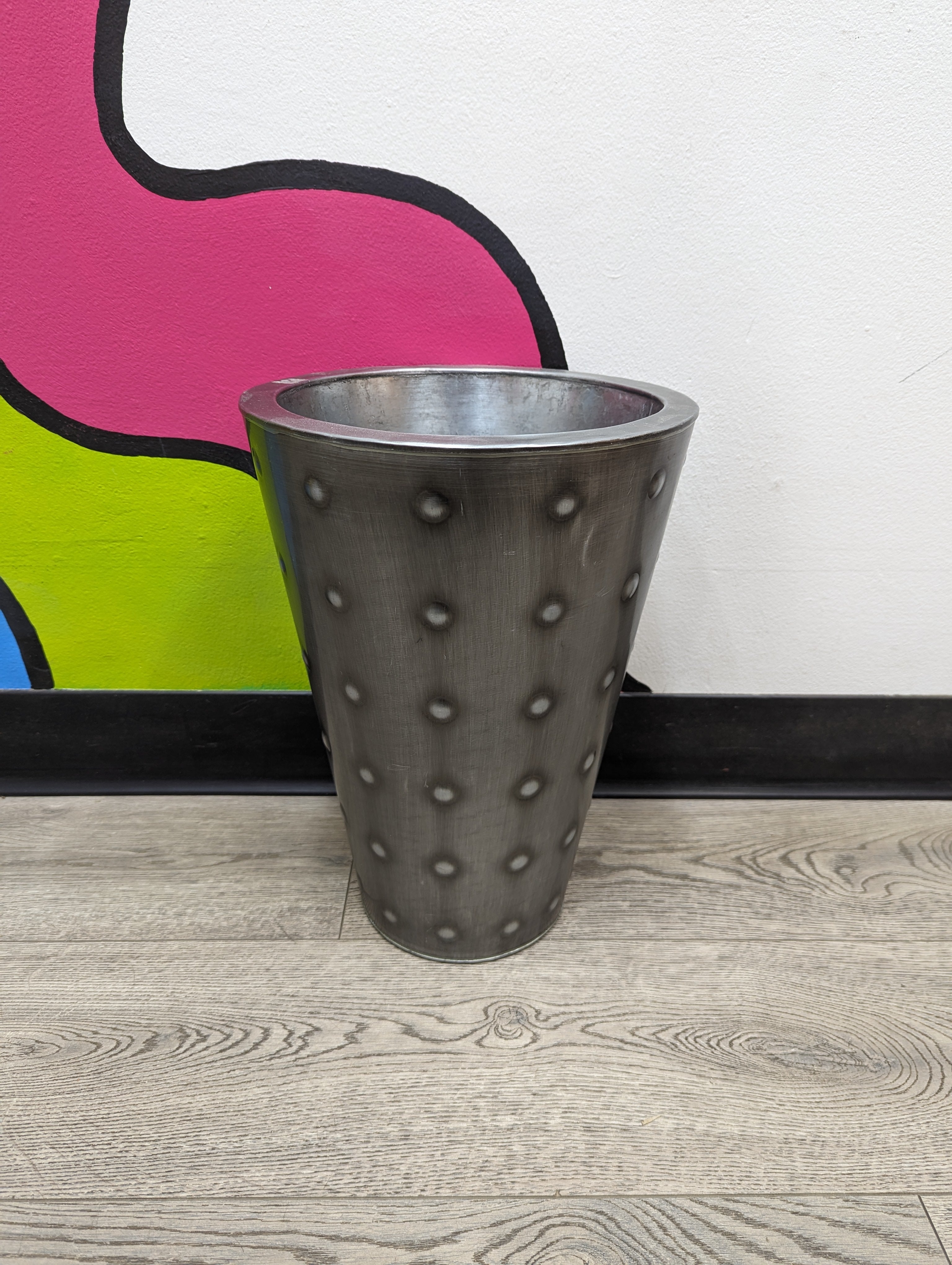 Small Silver Dotted Vase