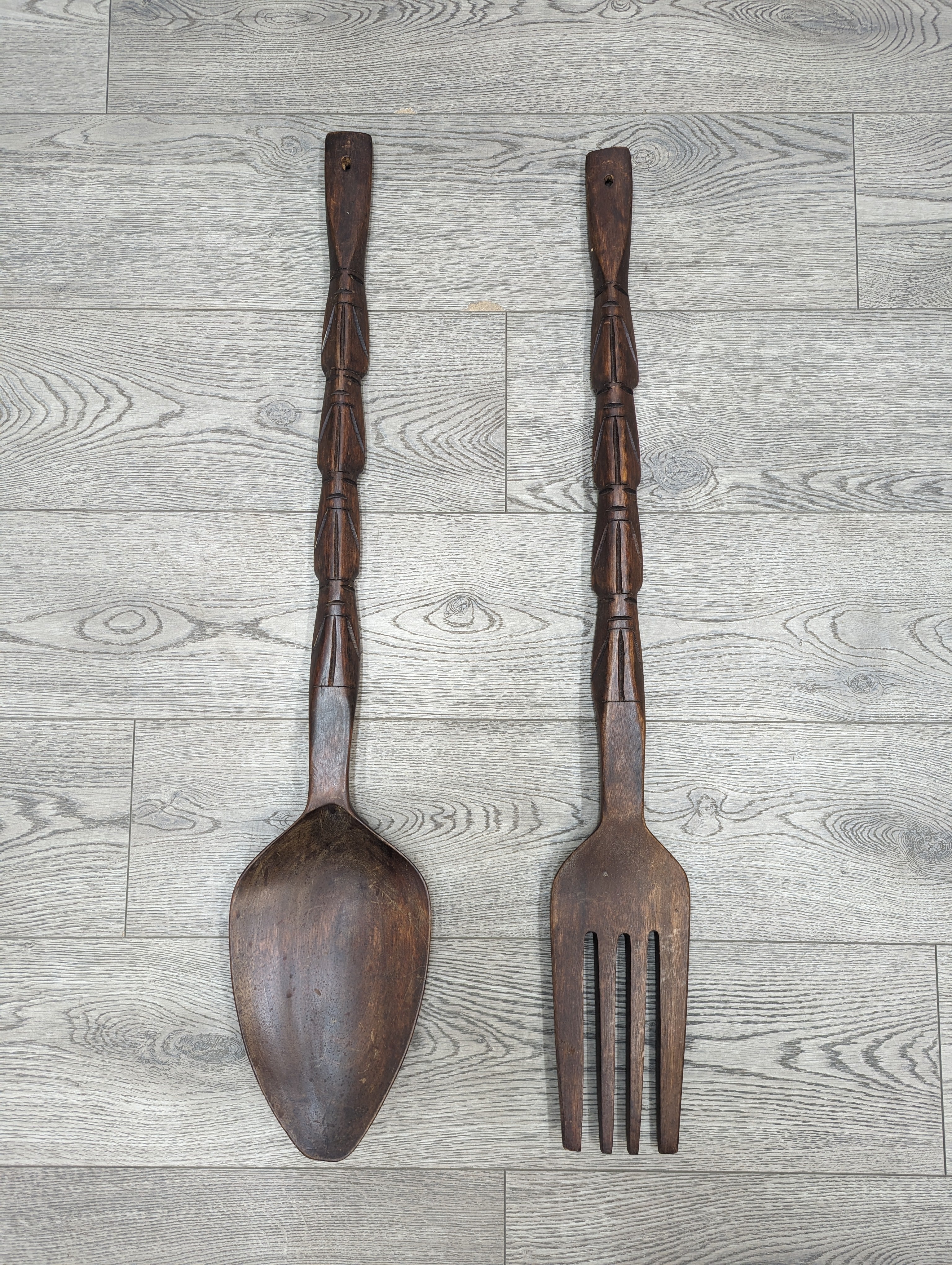 Giftcraft Large Wood Spoon & Fork