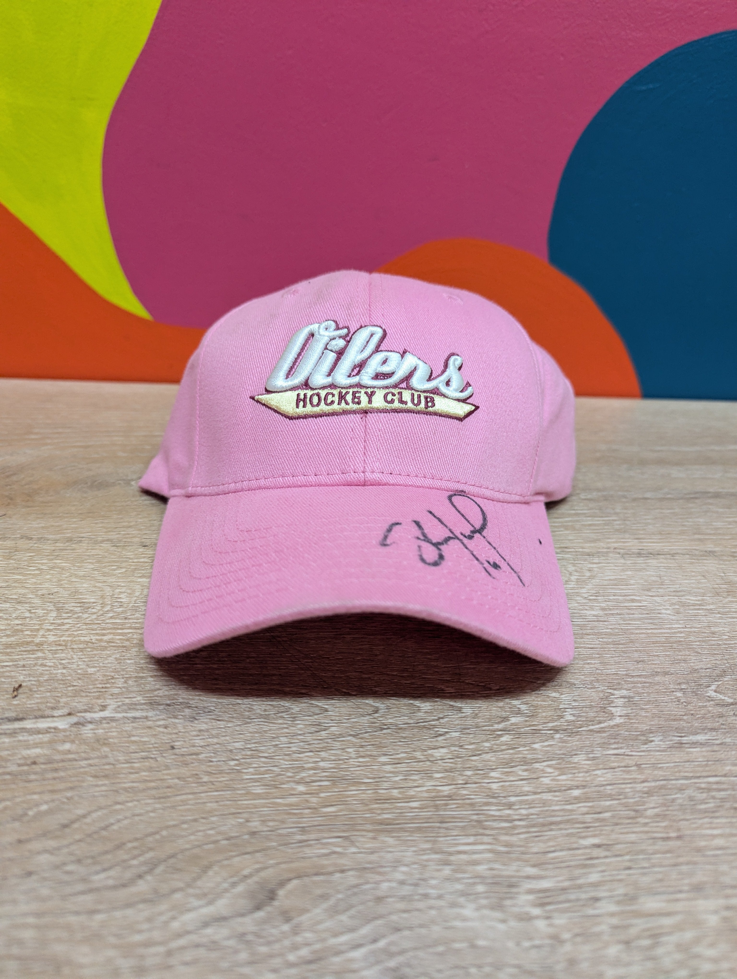 Oilers Hockey Club Hat Signed by Shawn Horcoff