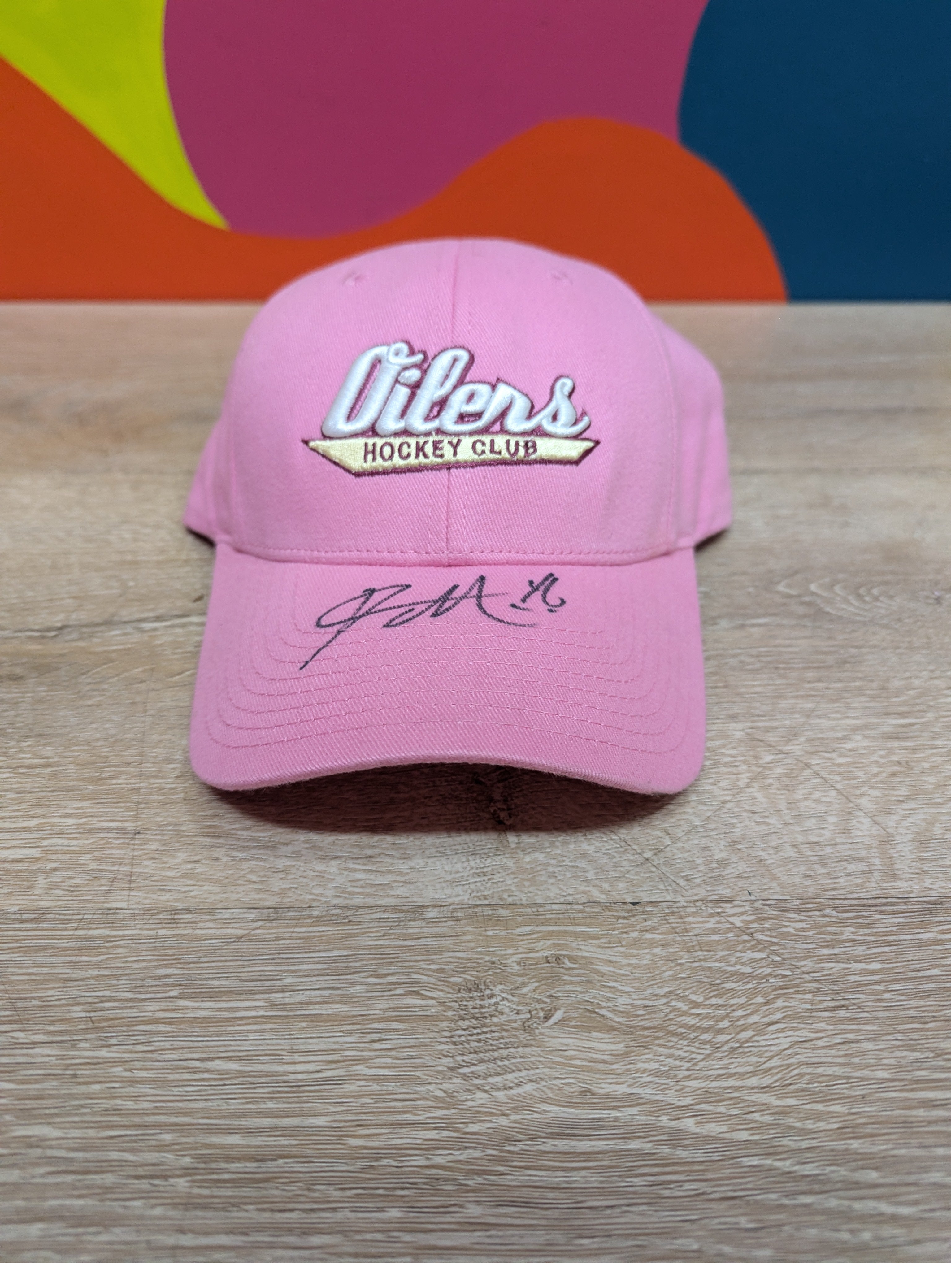 Oilers Hockey Club Hat Signed by Zack Stortini