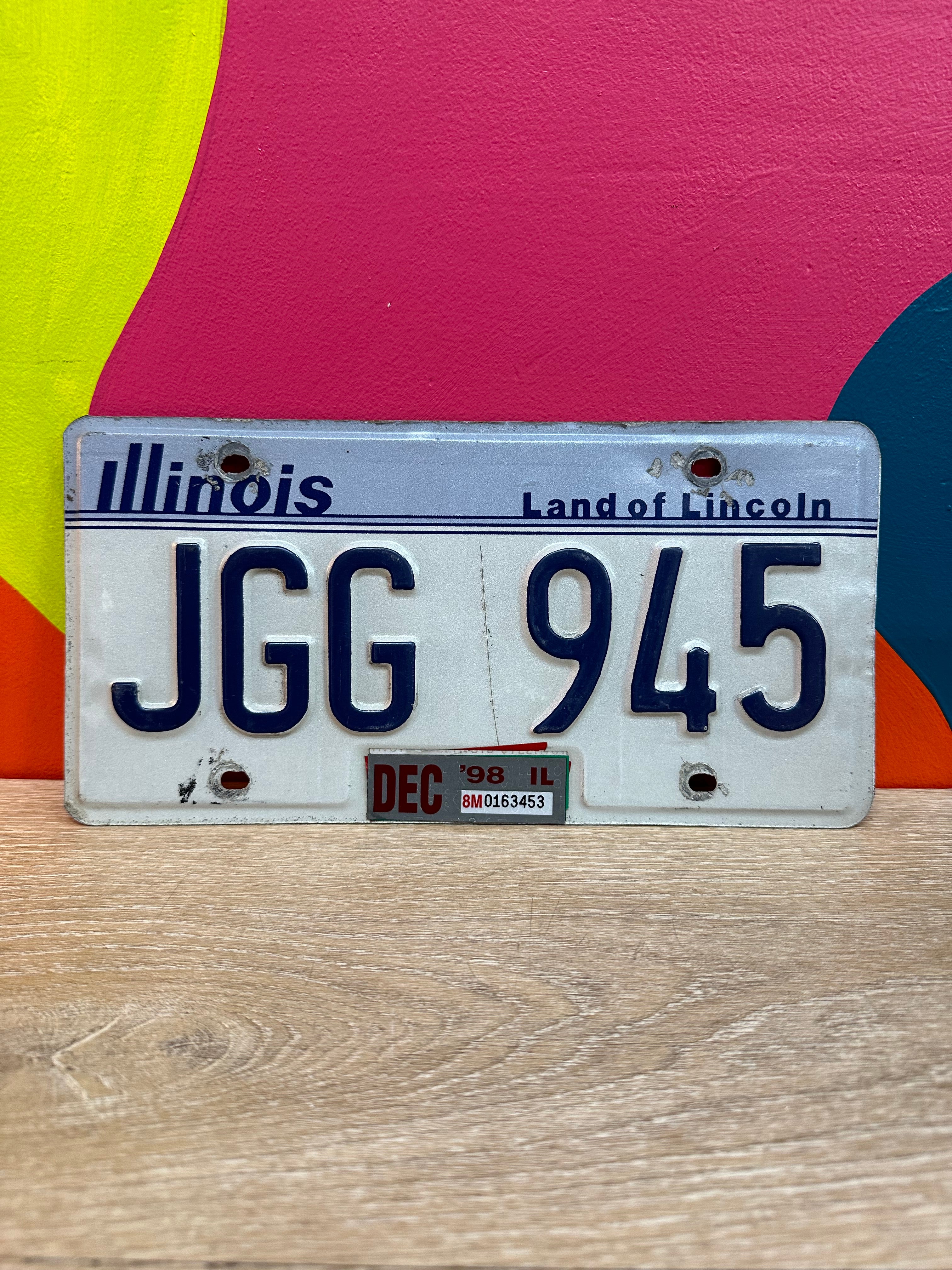 1998 Illinois License Plate