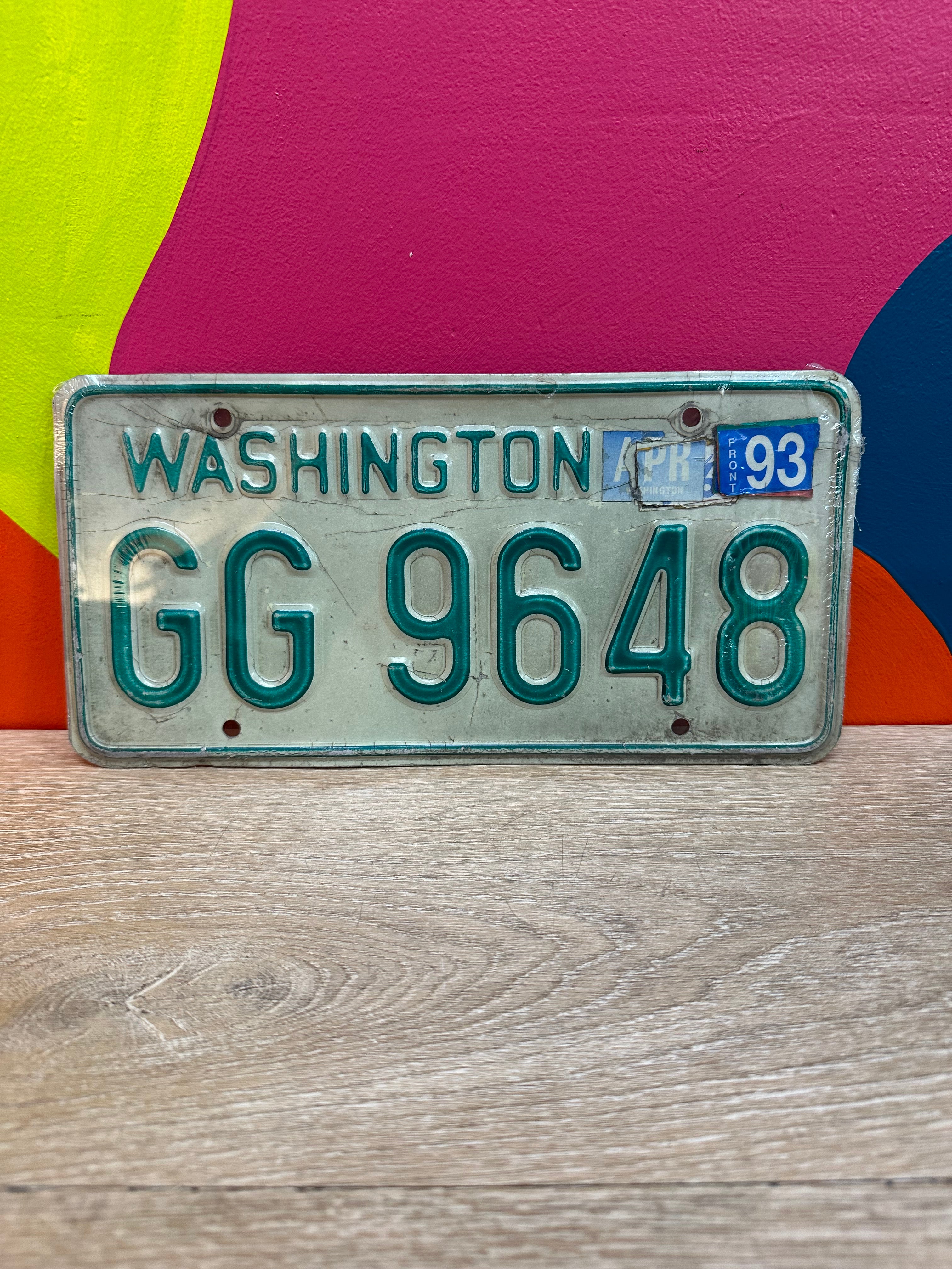 1993 Washington License Plate