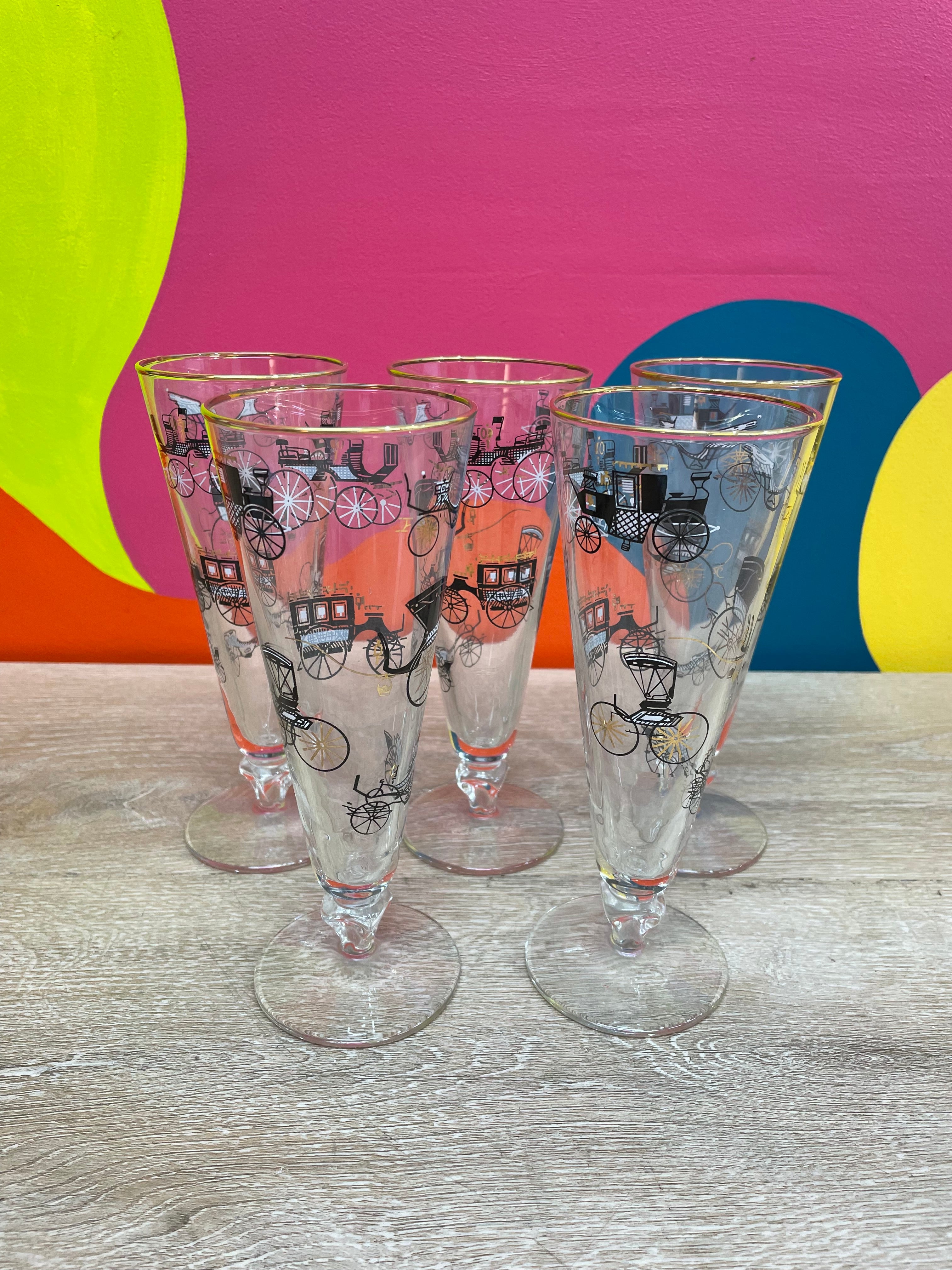 Carriage Themed Glasses (5)