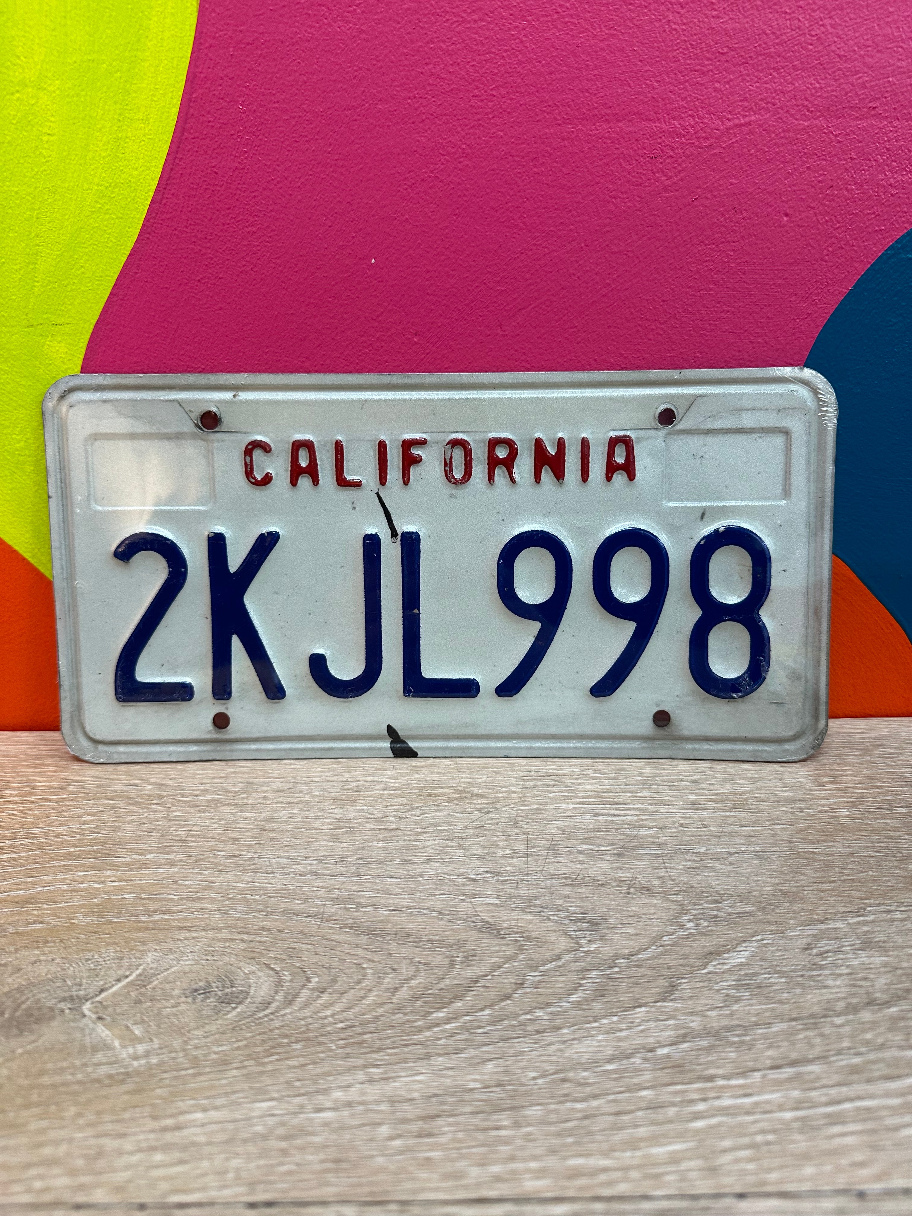 California 1990's License Plate