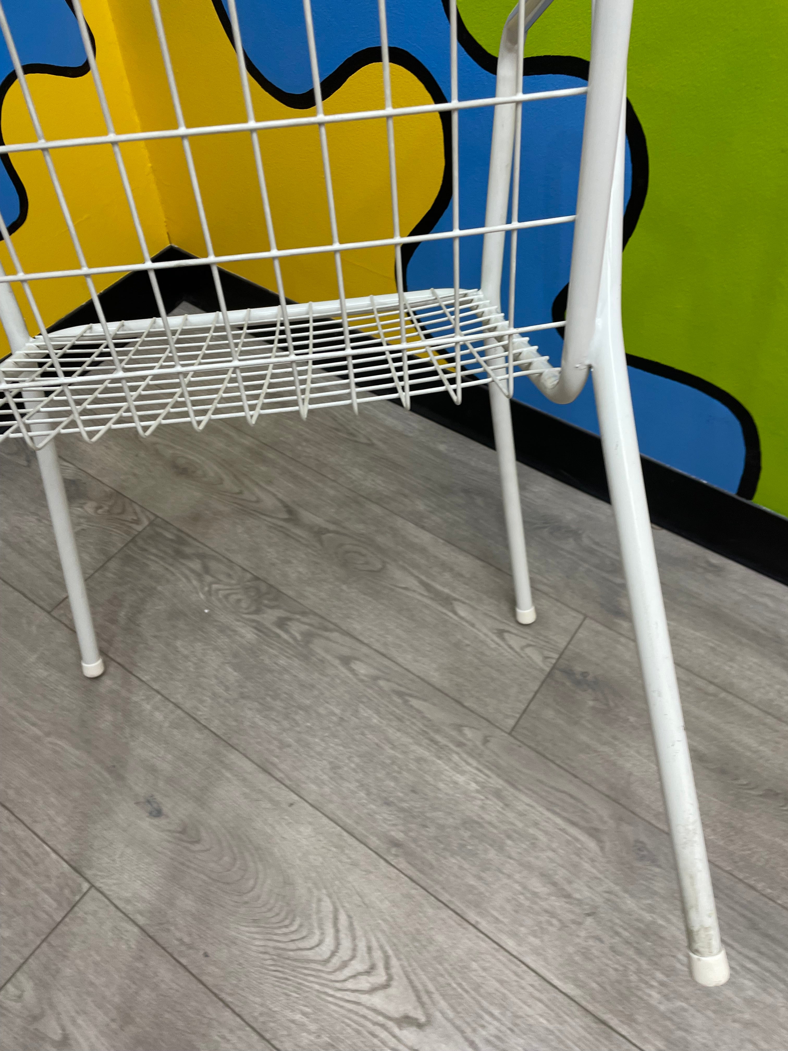 White Metal Mesh Chair #1