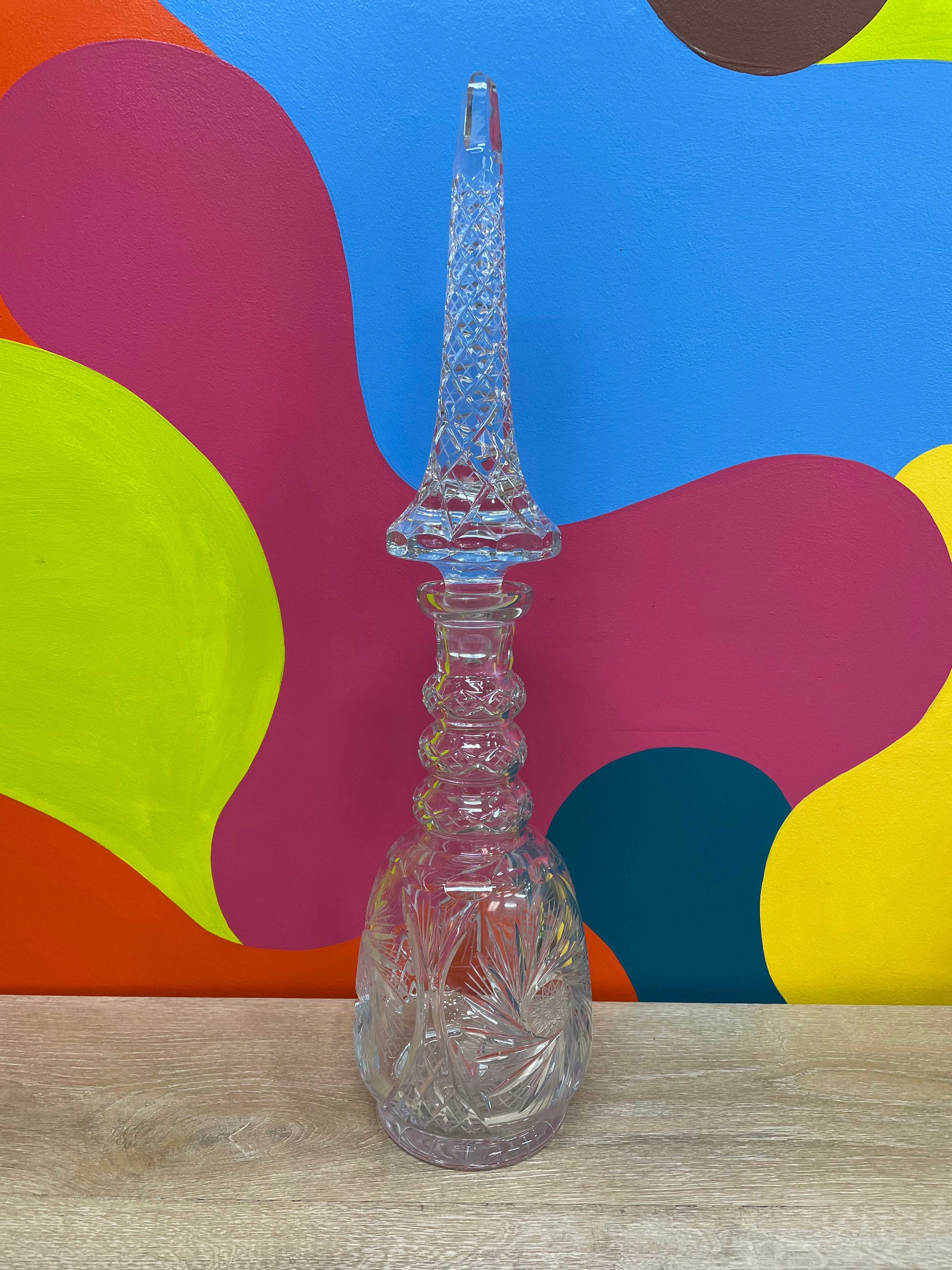 Extra Large Crystal Decanter - 27"