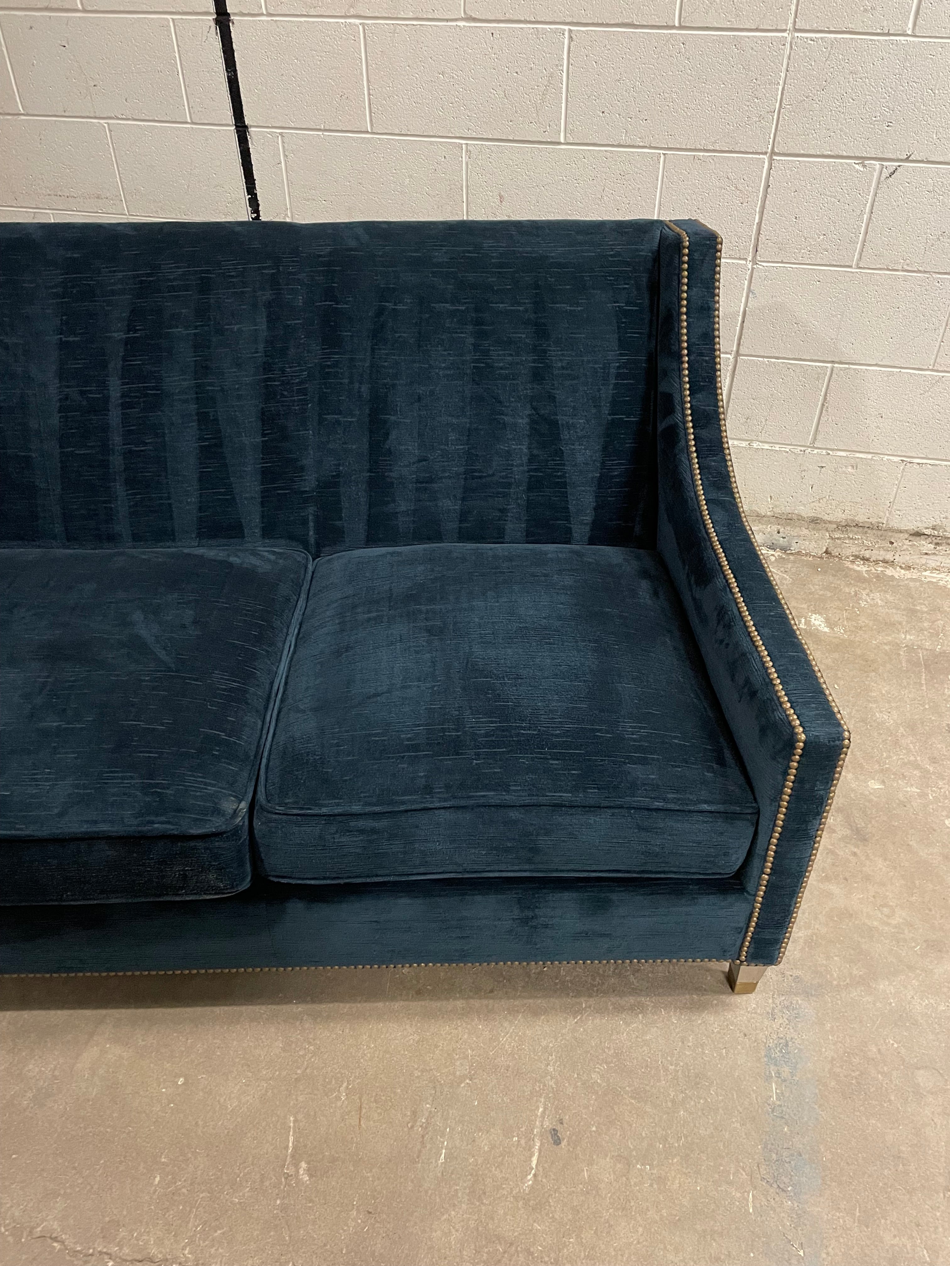 Bernhardt Interiors Fabric Sofa - Blue