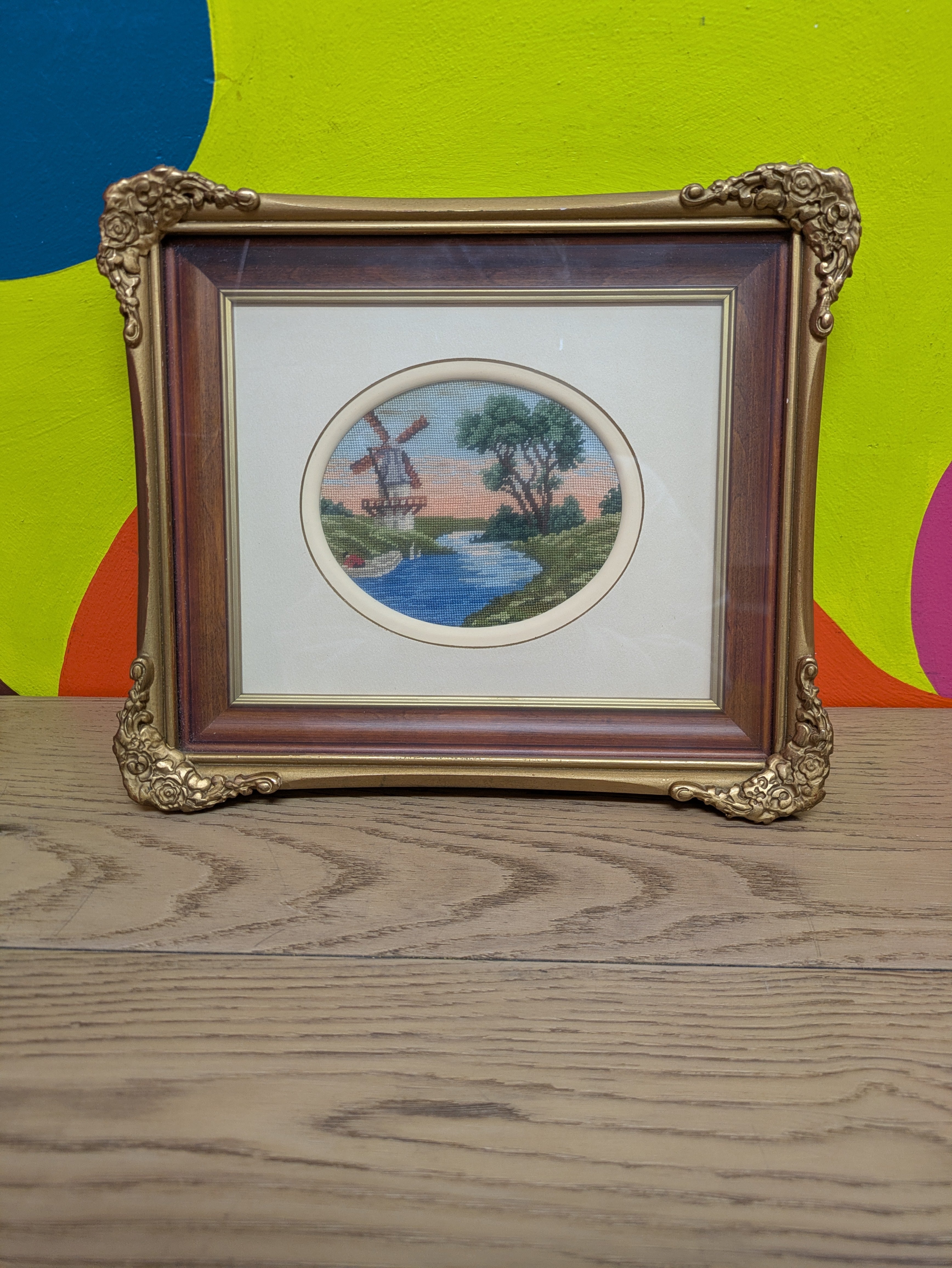 Gold Framed Cross Stitch