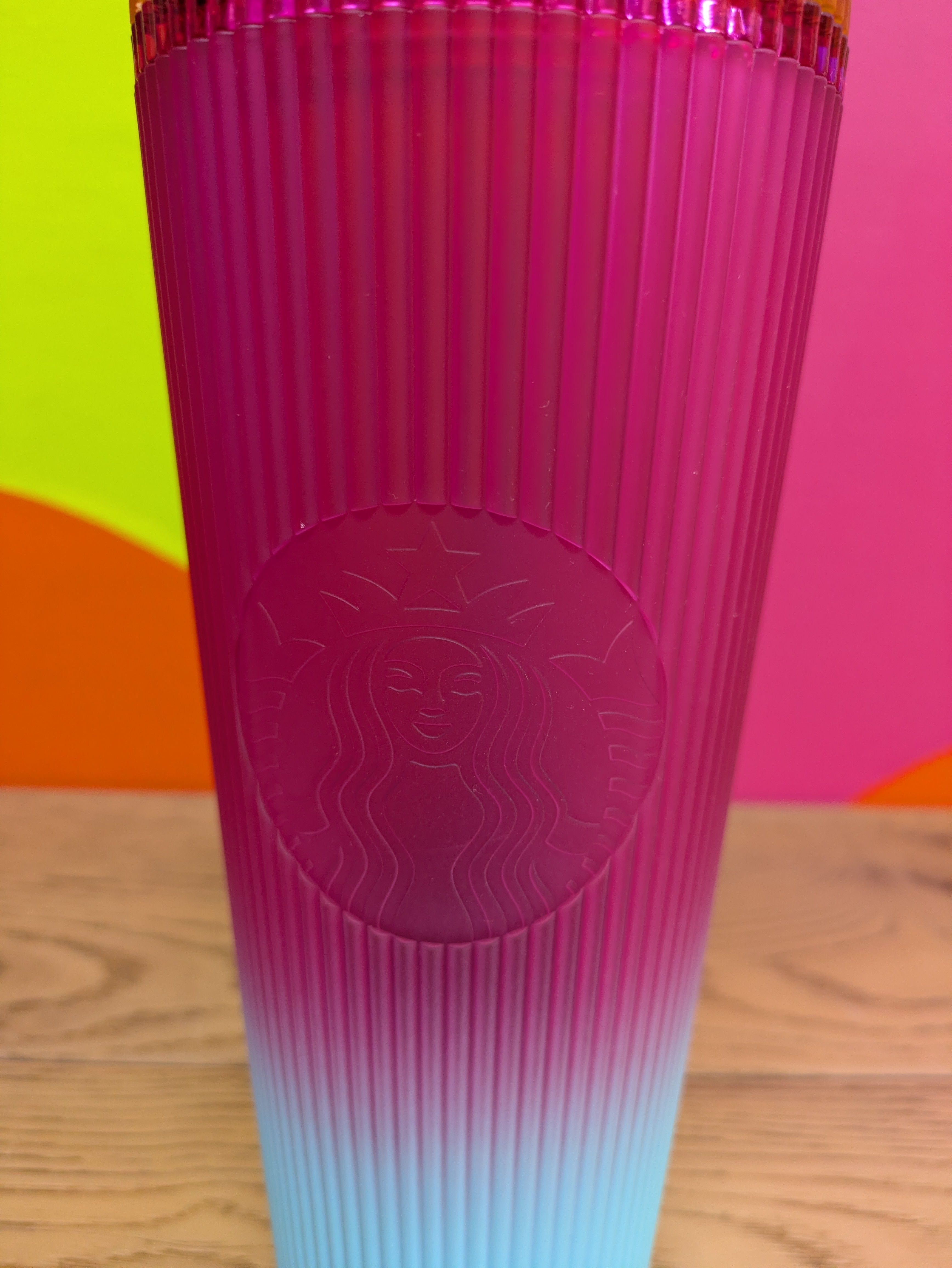 Starbucks Umbrella 24oz Tumbler Straw and Screw On Top