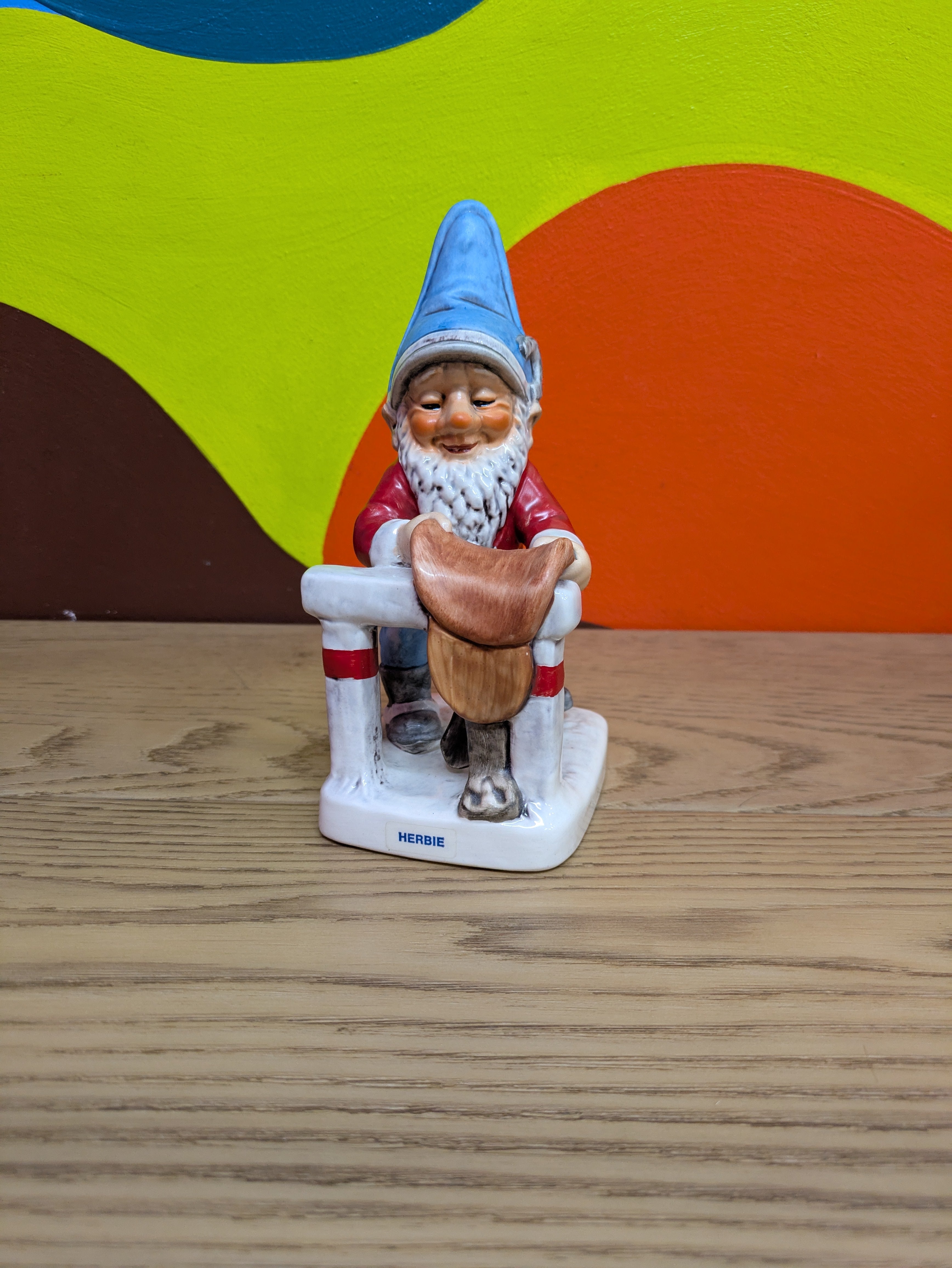 Goebel Co-boy Gnome Herbie The Horseman Figurine