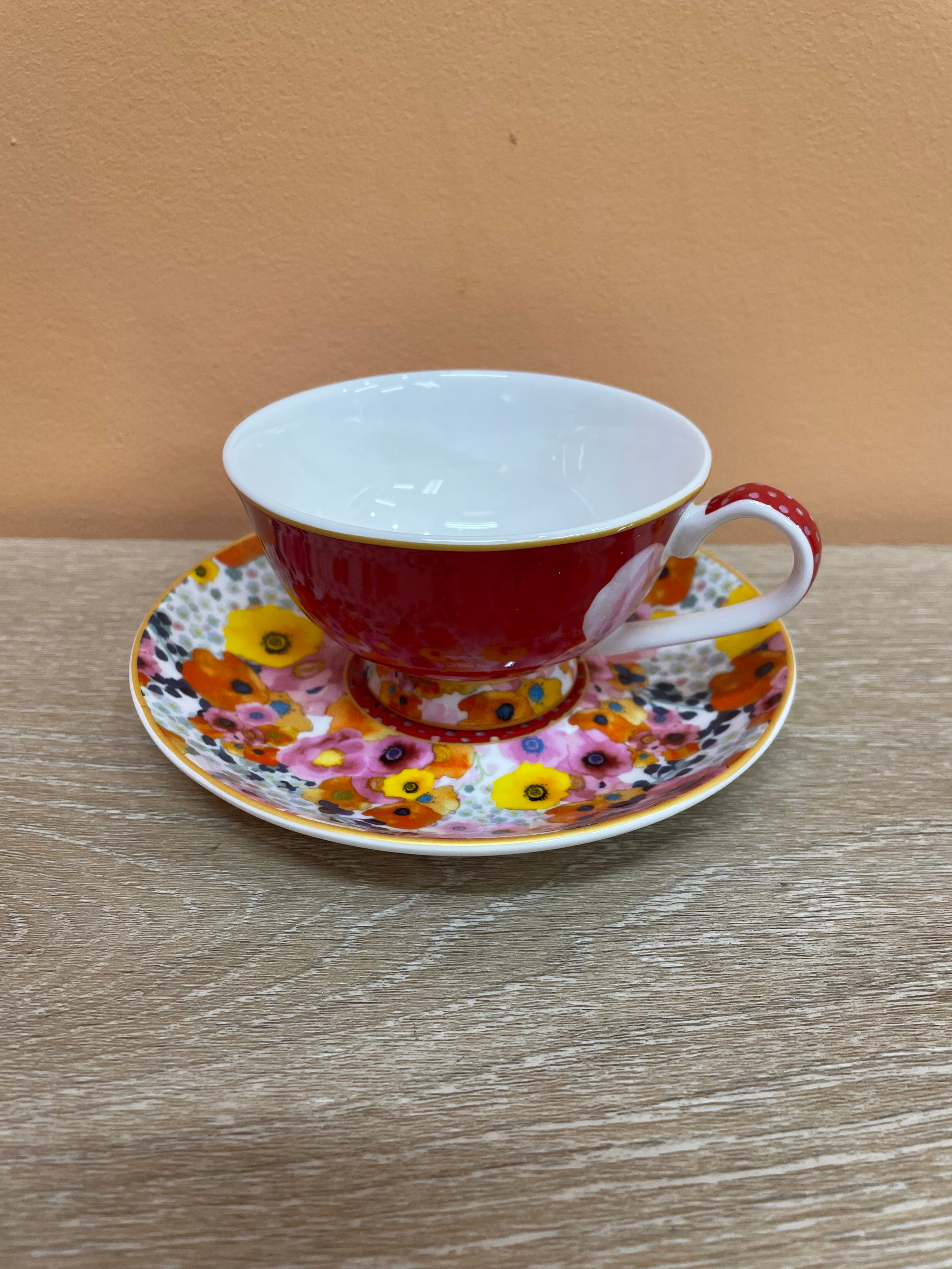 Maxwell & Williams Teacup & Saucer - Red