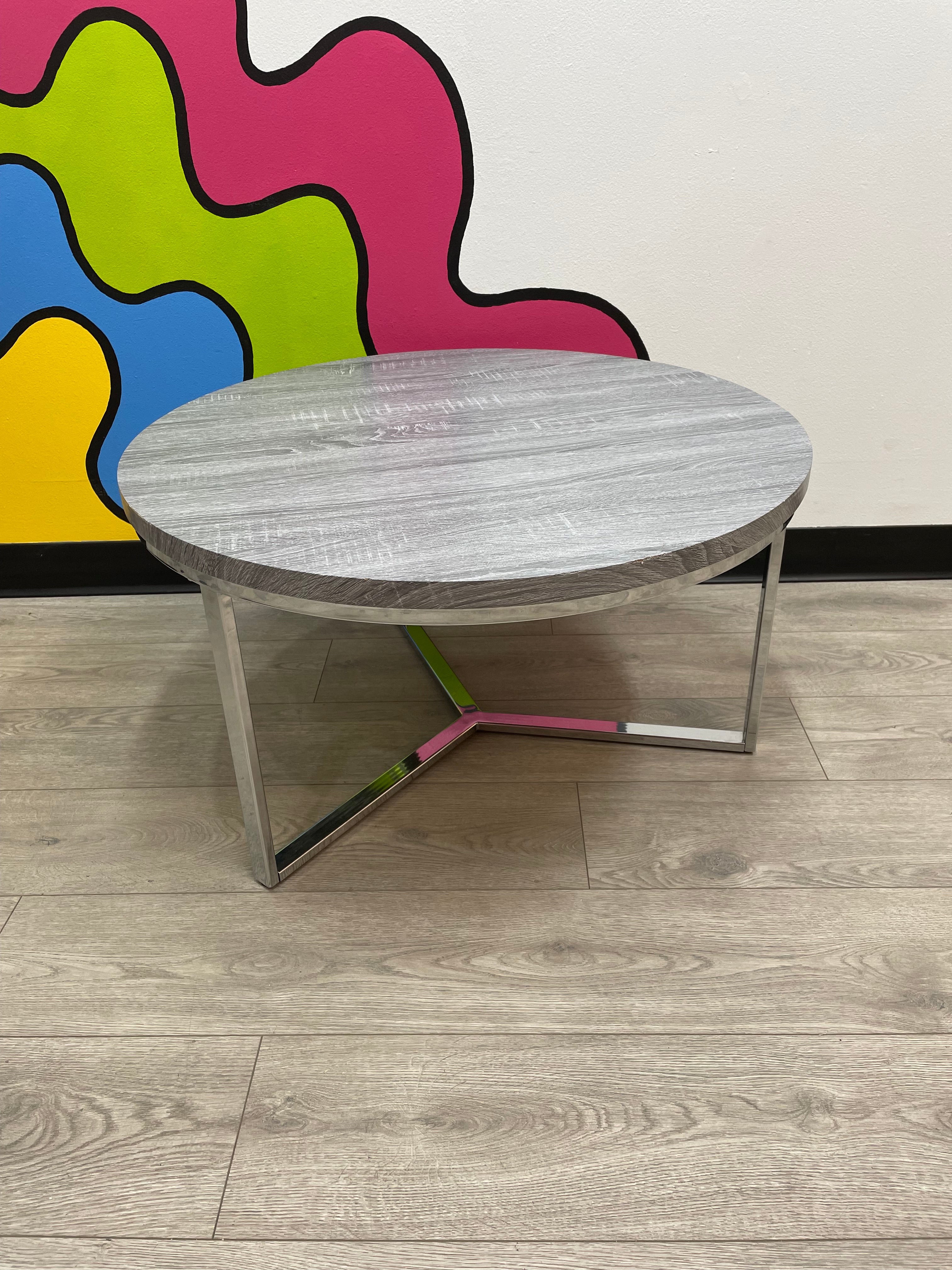 Round Grey Coffee Table